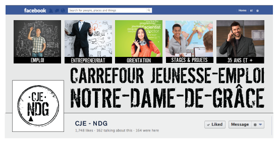 Agitatrice de solutions - Projet CJE NDG - Branding - Communication - Bandeau Facebook